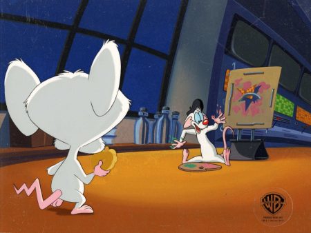 Pinky And The Brain Original Production Cel on Original Background: Pinky and Brain Online Hot Sale