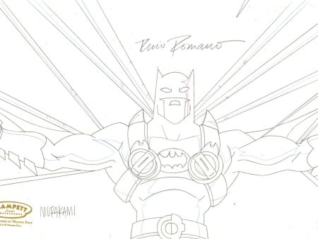 The Batman Original Production Drawing Signed by Glen Murakami and Rino Romano: Batman Fashion