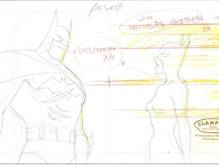 Batman, Mystery of the Batwoman Original Production Drawing: Batman and Batwoman Fashion