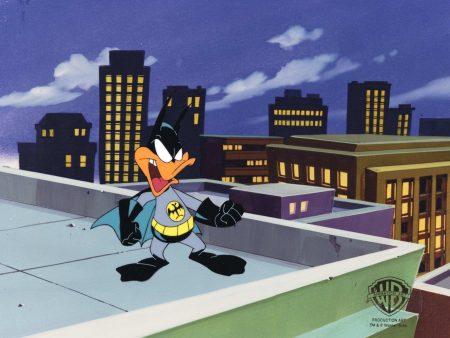 Tiny Toons Original Production Cel With Matching Drawing: Batduck For Discount