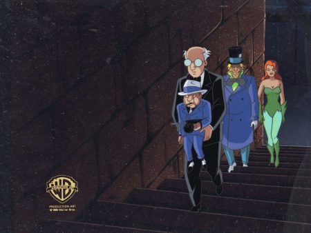 Batman The Animated Series Original Production Cel: Mad Hatter, Poison Ivy, and Ventriloquist Supply