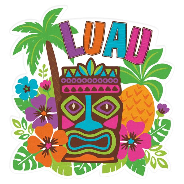 Tiki Luau Paper Cutout 15in on Sale