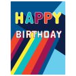 Birthday Colour Strips Male Greeting Card Hot on Sale