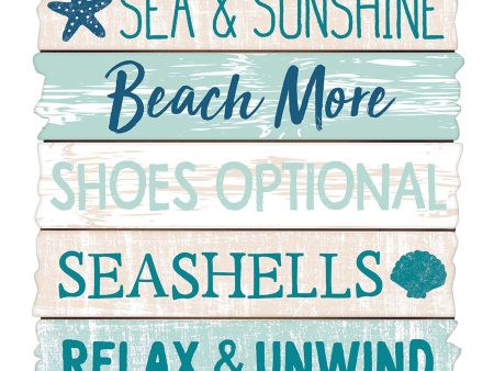 Beach Large Easel Back Standing Sign Discount