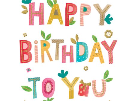 White On Happy Birthday Greeting Card Fashion