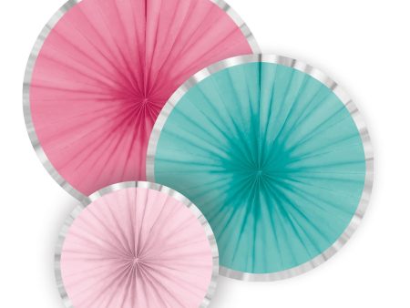 Flamingo Paradise Assorted Fan Decorations 3pcs Discount