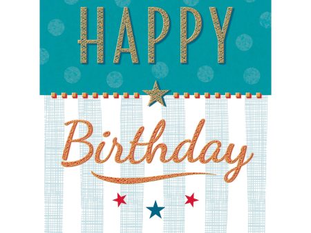 Happy Birthday Strips Male Greeting Card For Cheap