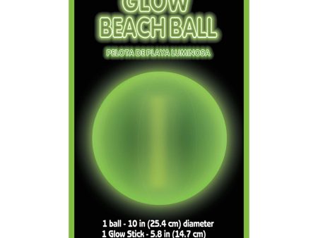 Glow Plastic Beach Ball 10in on Sale