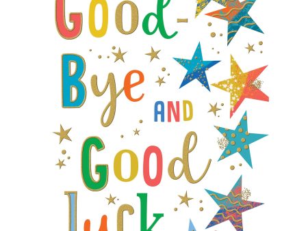 Good Bye and Good Luck Star Greeting Card Fashion