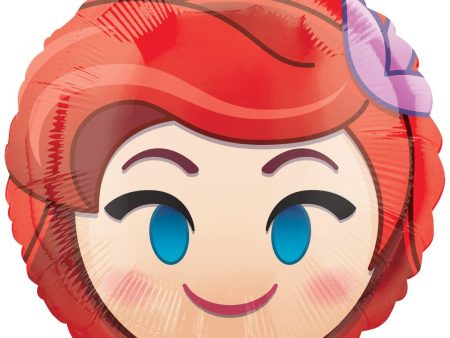 Ariel Emoji Foil Balloon 45cm For Cheap