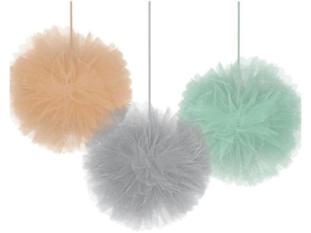 Baby Shower Soft Jungle Hello Baby Hanging Fluffy Decoration 3pcs For Cheap