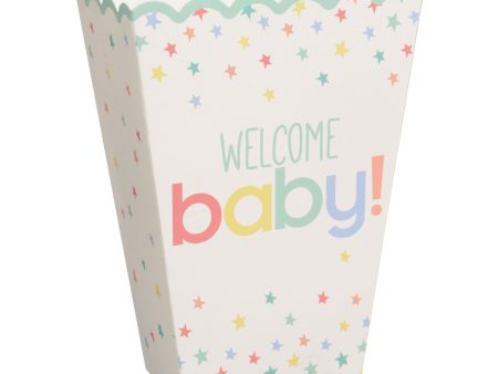 Baby Shower Welcome Baby Paper Popcorn Boxes 20pcs Online Hot Sale