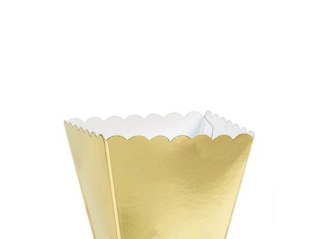 Gold Scalloped Favor Boxes 100pcs Sale