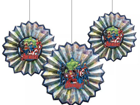 Avengers Powers Unite Fan Paper Decoration 3pcs For Discount