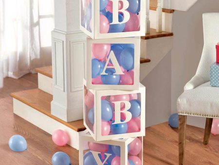 Baby Blocks Decoration with Balloons 5in 68pcs For Sale