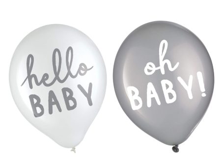 Baby Shower Soft Jungle Hello Baby Latex Balloons 12in 15pcs Online now