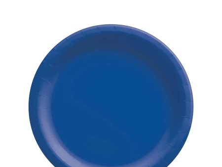 Bright Royal Blue Round Paper Plates 6in Midcount 20pcs For Cheap