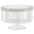 Clear Plastic Trifle Container With Silver Gems Online now