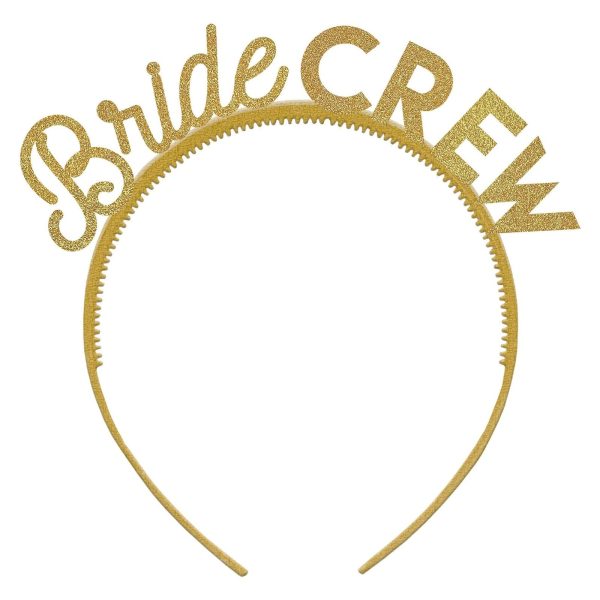 Bride Crew Gold Glitter Headband 6pcs Sale