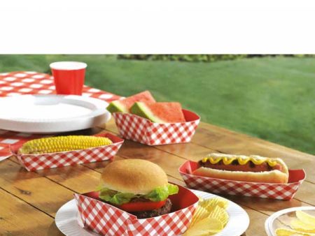 Picnic Party Paper Food Trays 50pcs Online now