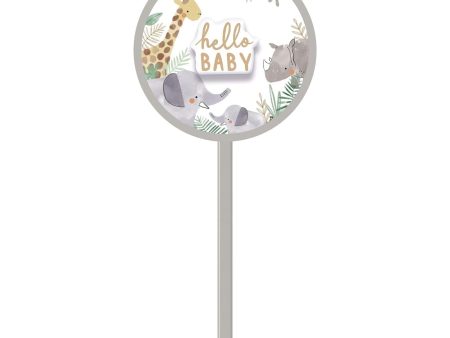 Baby Shower Soft Jungle Hello Baby Lawn Sign Decoration Supply