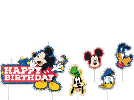 Mickey Mouse Candles And Figured Picks 5pcs Cheap