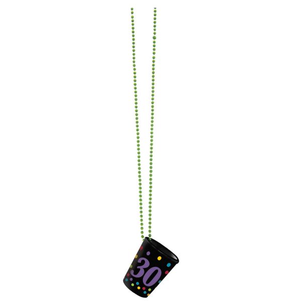 30th Birthday Shot Glass Necklace Sale