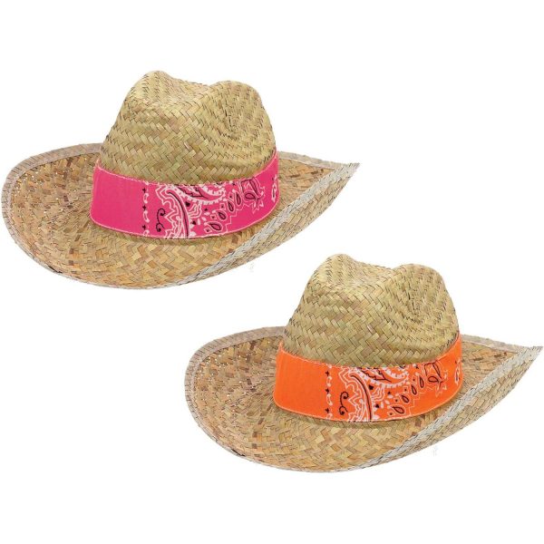 Spanish Straw Hat With Bandana Band Online