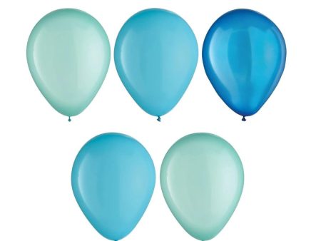 Aqua Blue Latex Balloons Assortments 11in 15pcs For Cheap