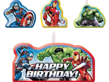 Epic Avengers Birthday Candle Set 4pcs on Sale