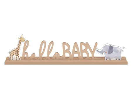 Baby Shower Soft Jungle Hello Baby Stand Up Sign Decoration Online Sale