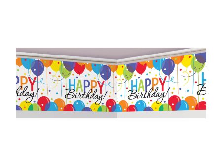 Balloon Bash Banner Roll- Plastic 18in x 40ft For Discount