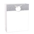 White Matte Large Glitter Paper Bag Hot on Sale