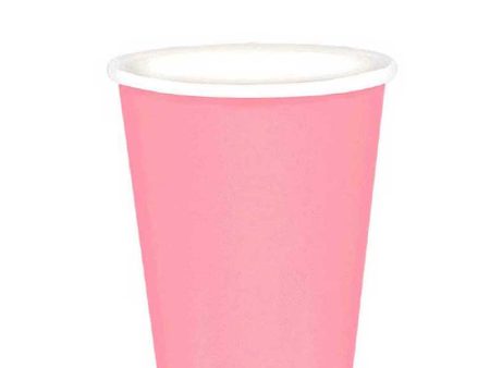 New Pink Paper Cups 9oz, 8pcs For Cheap