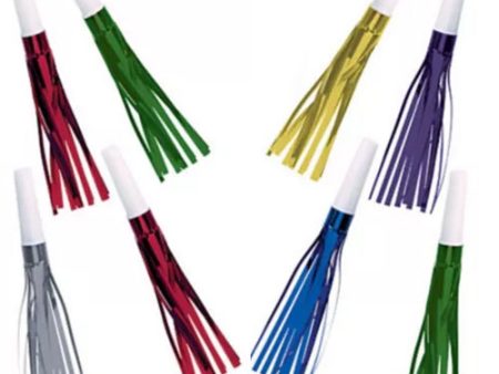 New Year s Fringe Squawkers Foil Multi Color 8pcs, 7in Sale